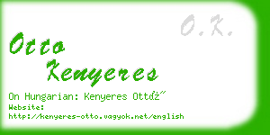 otto kenyeres business card